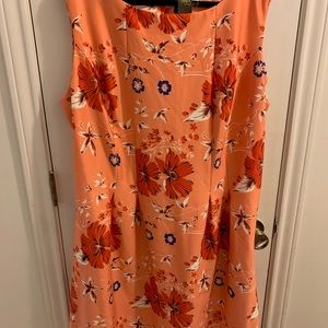 Taylor women’s dress, size 24W, orange floral pattern NWOT